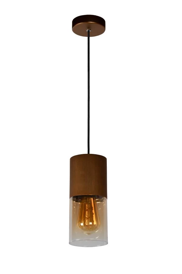 Lucide ZINO - Hanglamp - Ø 10 cm - 1xE27 - Amber - uit